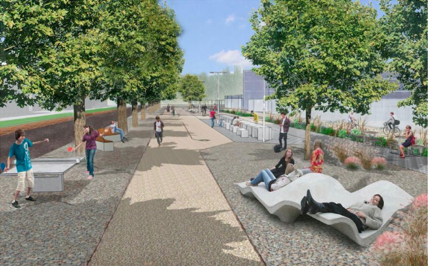 Rendering del progetto di Viale Ottavio Mai