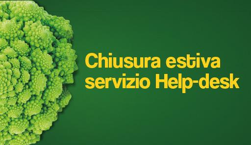 Chiusura estiva servizio di Help-desk broccolo con frase: chiusura estiva servizio di Help-desk