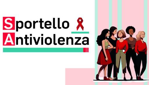 titolo dell'avviso su fondo neutro con immagini di donne disegnate