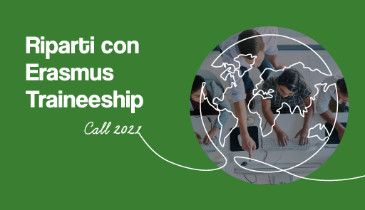 Riparti con Erasmus Traineeship su sfondo verde