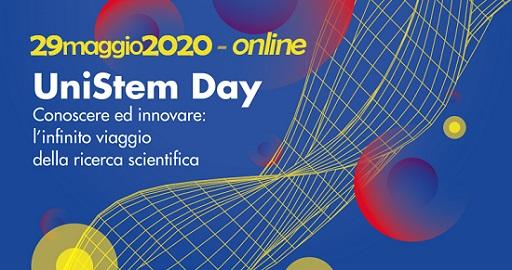 UniStem Day on line 2020 logo evento su sfondo colorato