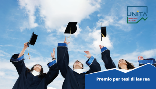 Premio UNITA per tesi di laurea in tema di cittadinanza e identità europea foto di laureati che lanciano il tocco in aria