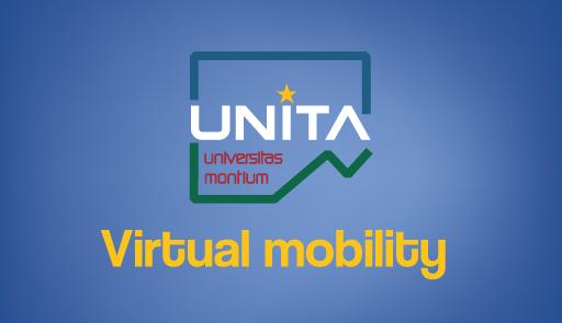 Bando UNITA Virtual Mobility Logo UNITA Universitas Montium e scritta Virtual Mobility