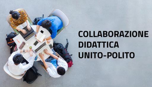 studenti riuniti intorno ad un tavolo sul quale ci sono dei tablet, frase "unito polito collaborazione didattica"