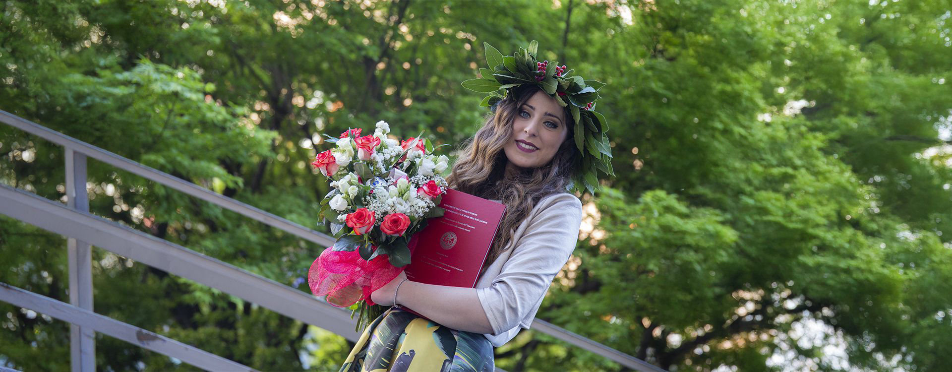 Studentessa nel giorno della sua laurea