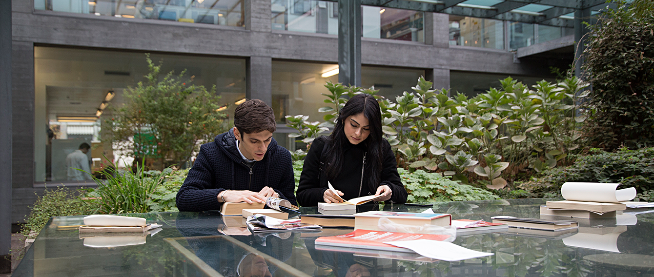 Studenti che consultano libri alla scrivania