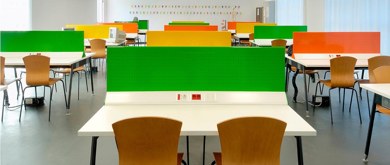 Aula colorata presso la sede del San Luigi di Orbassano