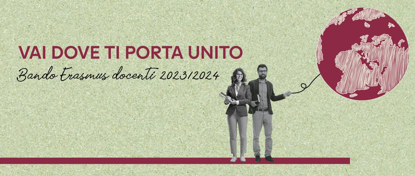 Immagine di una docente e un docente che tiene in mano un palloncino a forma di mondo 