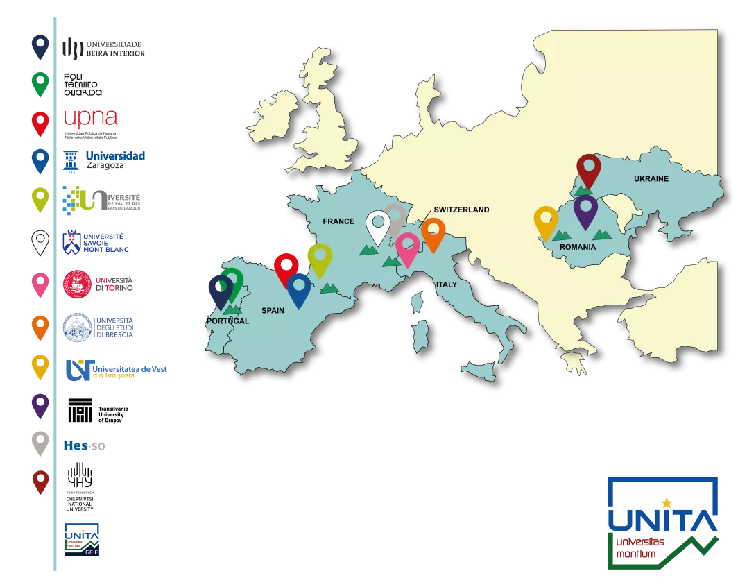 Mappa degli Atenei di UNITA