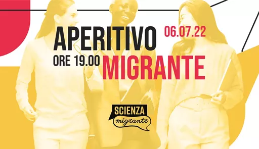 Illustrazione sui toni del giallo con tre donne e scritte rosse e nere