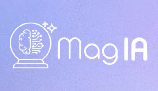 nome del magazine su fondo colorato