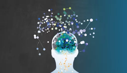 Illustrazione astratta che rimanda all'idea di cervello 