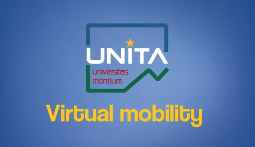Logo UNITA Universitas Montium e scritta Virtual Mobility