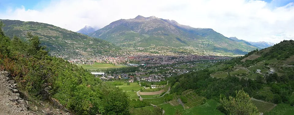 Veduta della città di Aosta