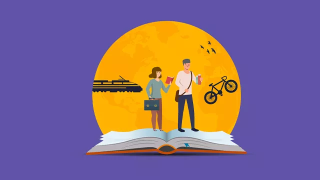 disegno di due persone sopra un libro
