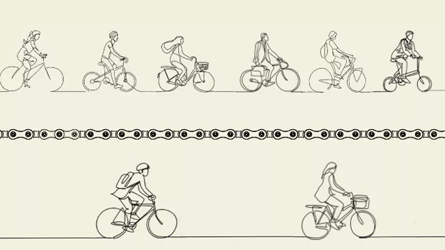 disegni di persone che sono in bicicletta